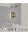 CAYMAN SQ* APLIQUE CUERO LECTOR LED 3W+6W 3000K